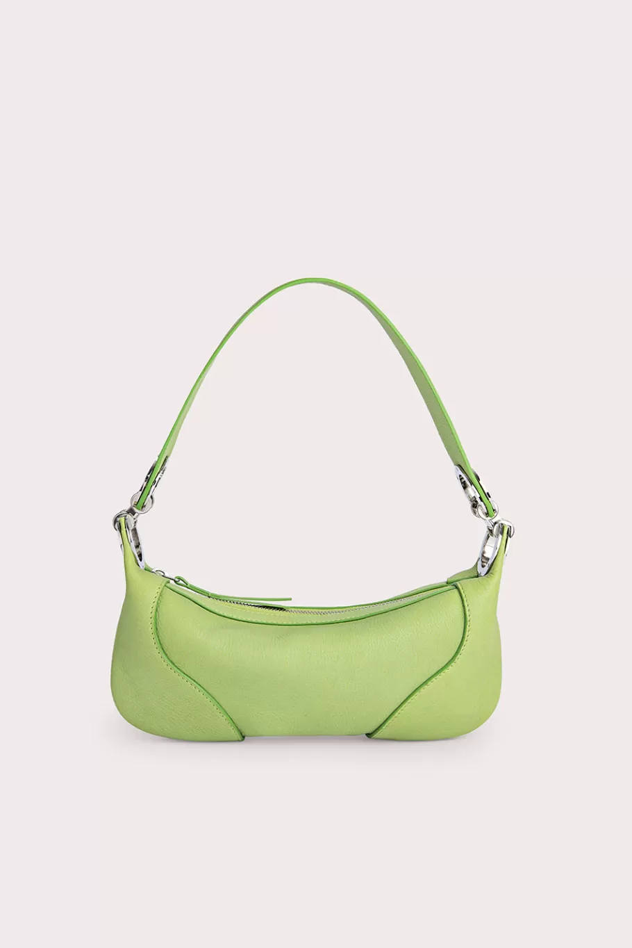 Outlet Mini Amira Lime Green Flat Grain Leather Women Bags