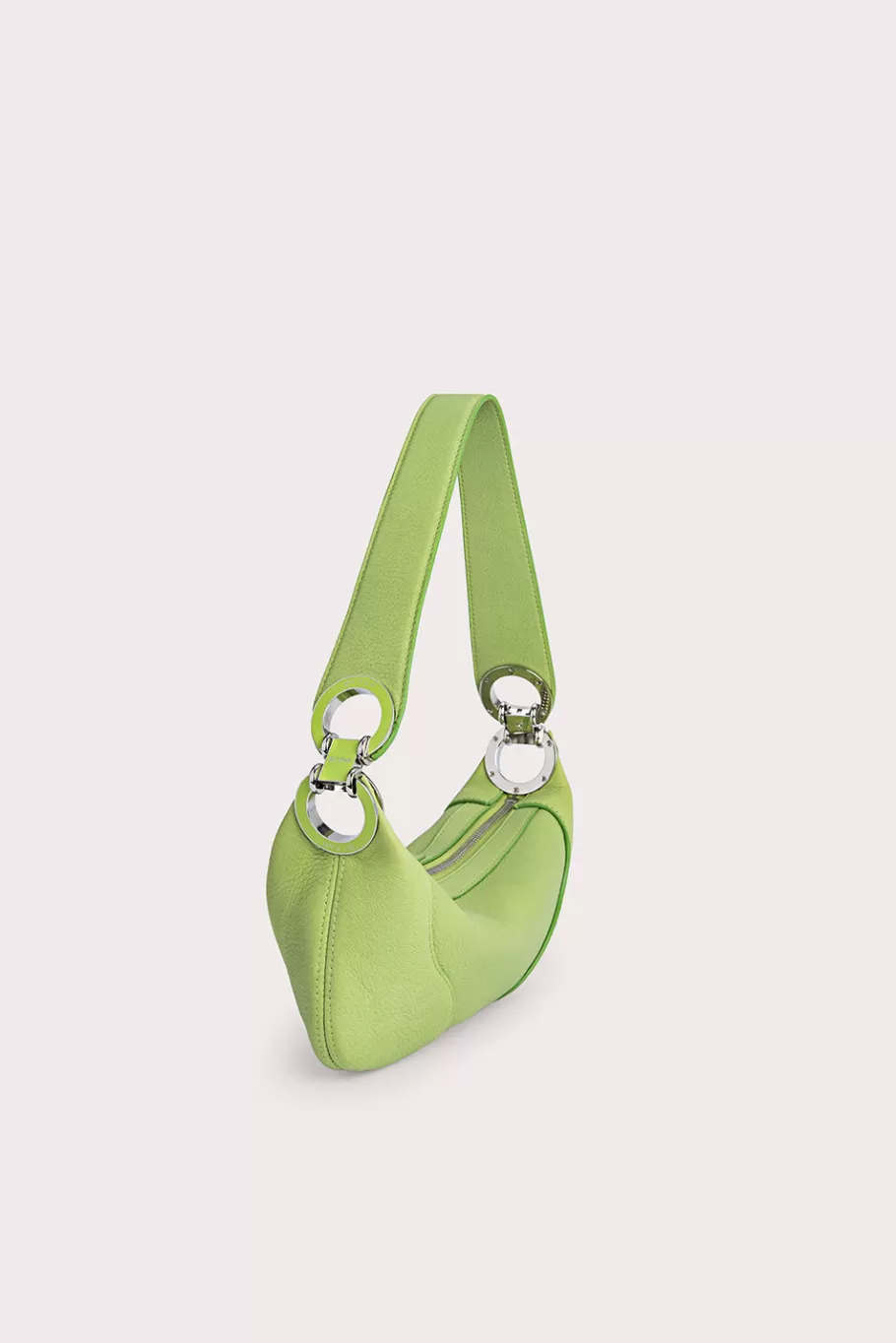 Outlet Mini Amira Lime Green Flat Grain Leather Women Bags