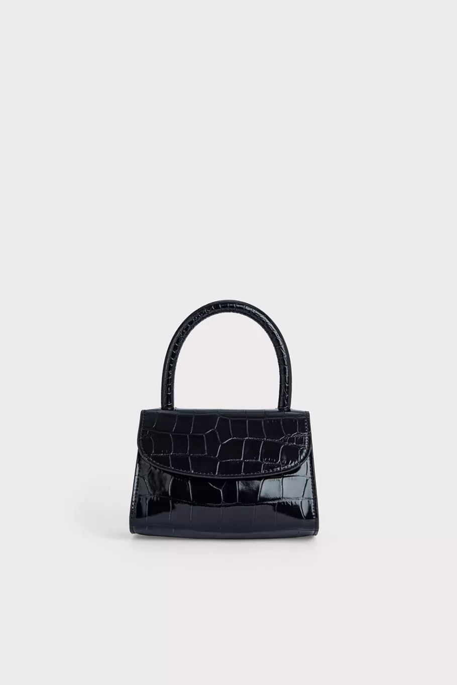 Discount Mini Black Croco Embossed Leather Women Mini Bags