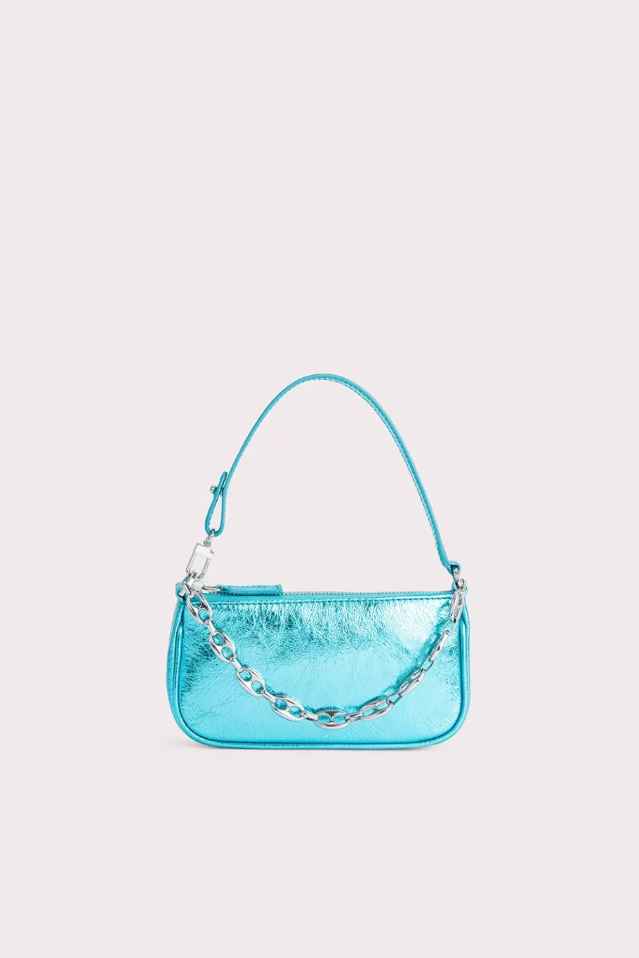 Best Mini Rachel Aquamarine Metallic Leather Women Bags