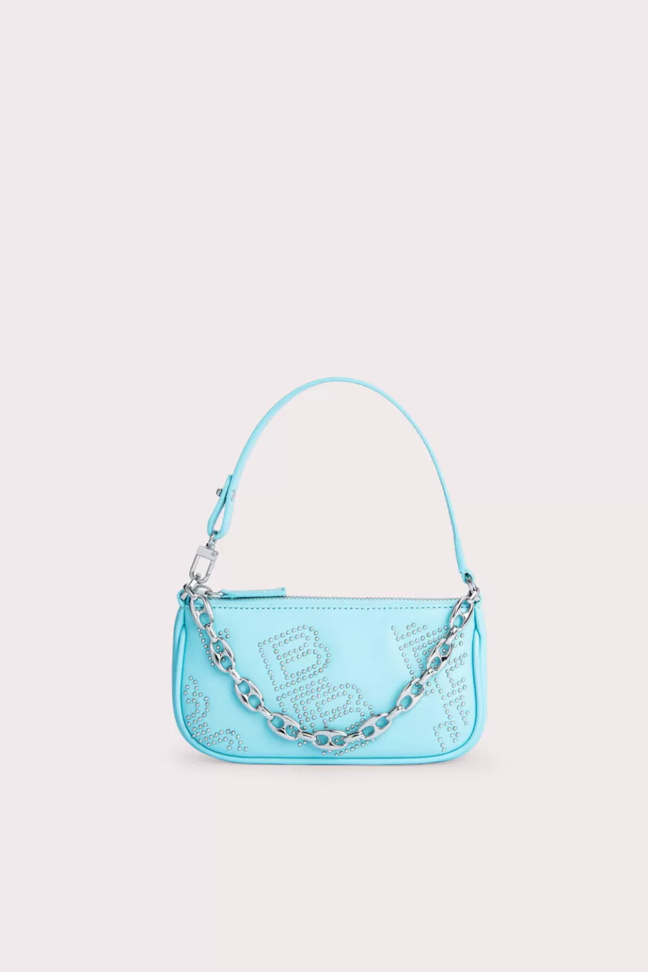 New Mini Rachel Baby Blue Stud Leather Women Bags