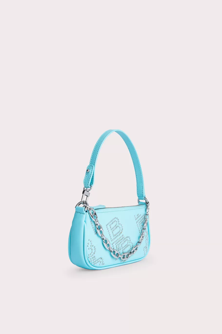 New Mini Rachel Baby Blue Stud Leather Women Bags