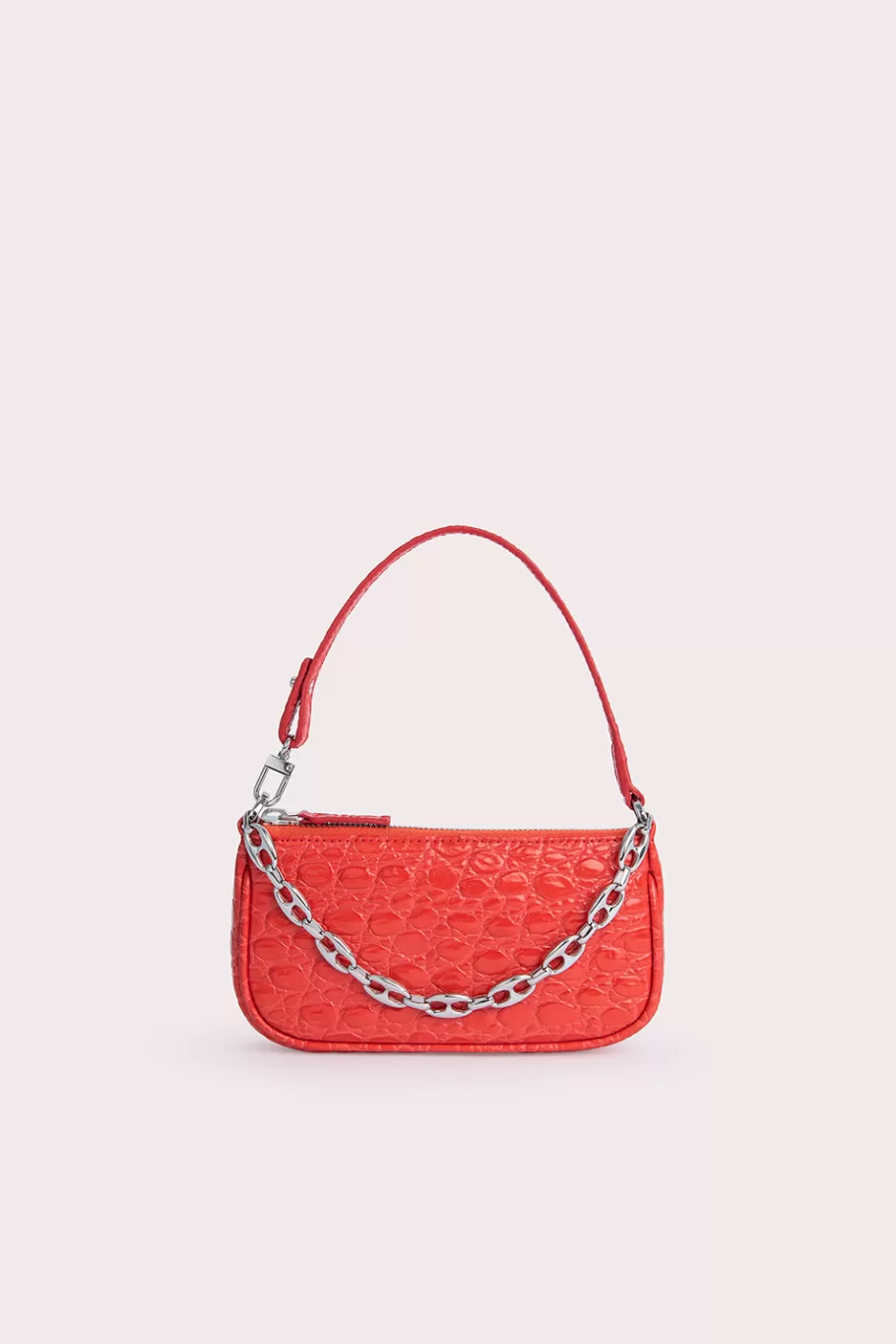 Sale Mini Rachel Flame Circular Croco Embossed Leather Women Bags