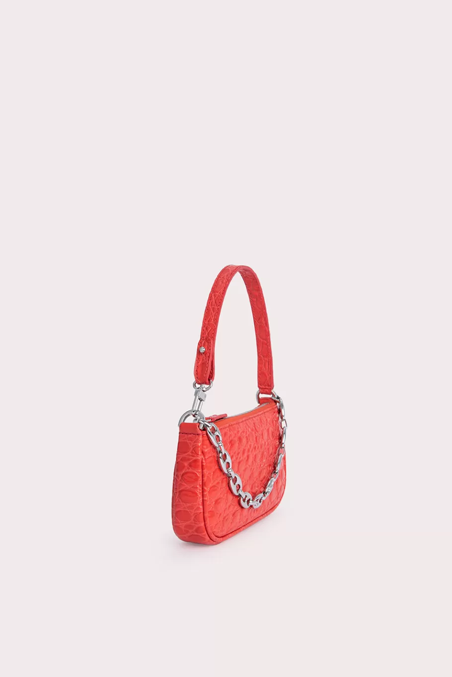 Sale Mini Rachel Flame Circular Croco Embossed Leather Women Bags