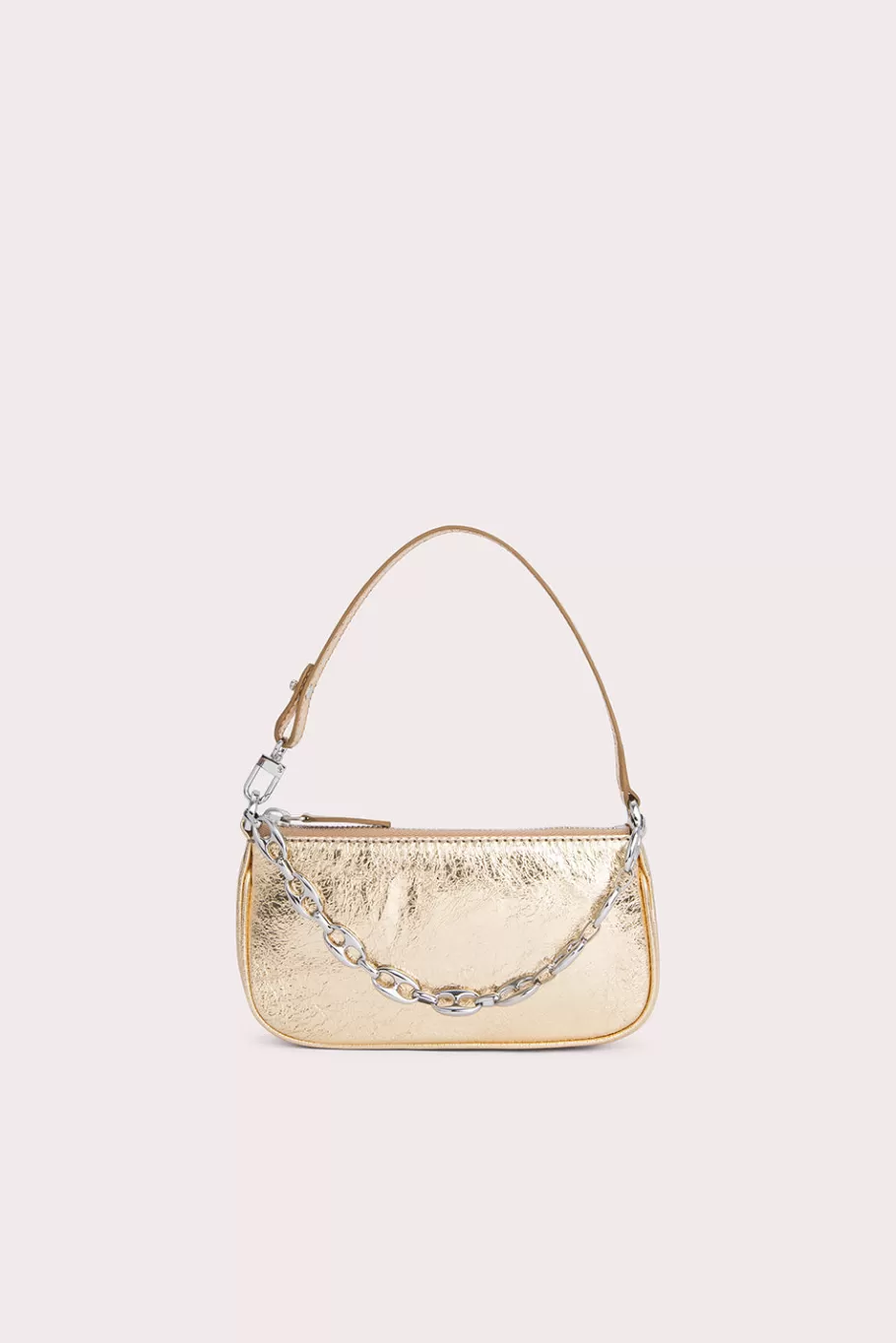 Sale Mini Rachel Parchment Metallic Leather Women Mini Bags