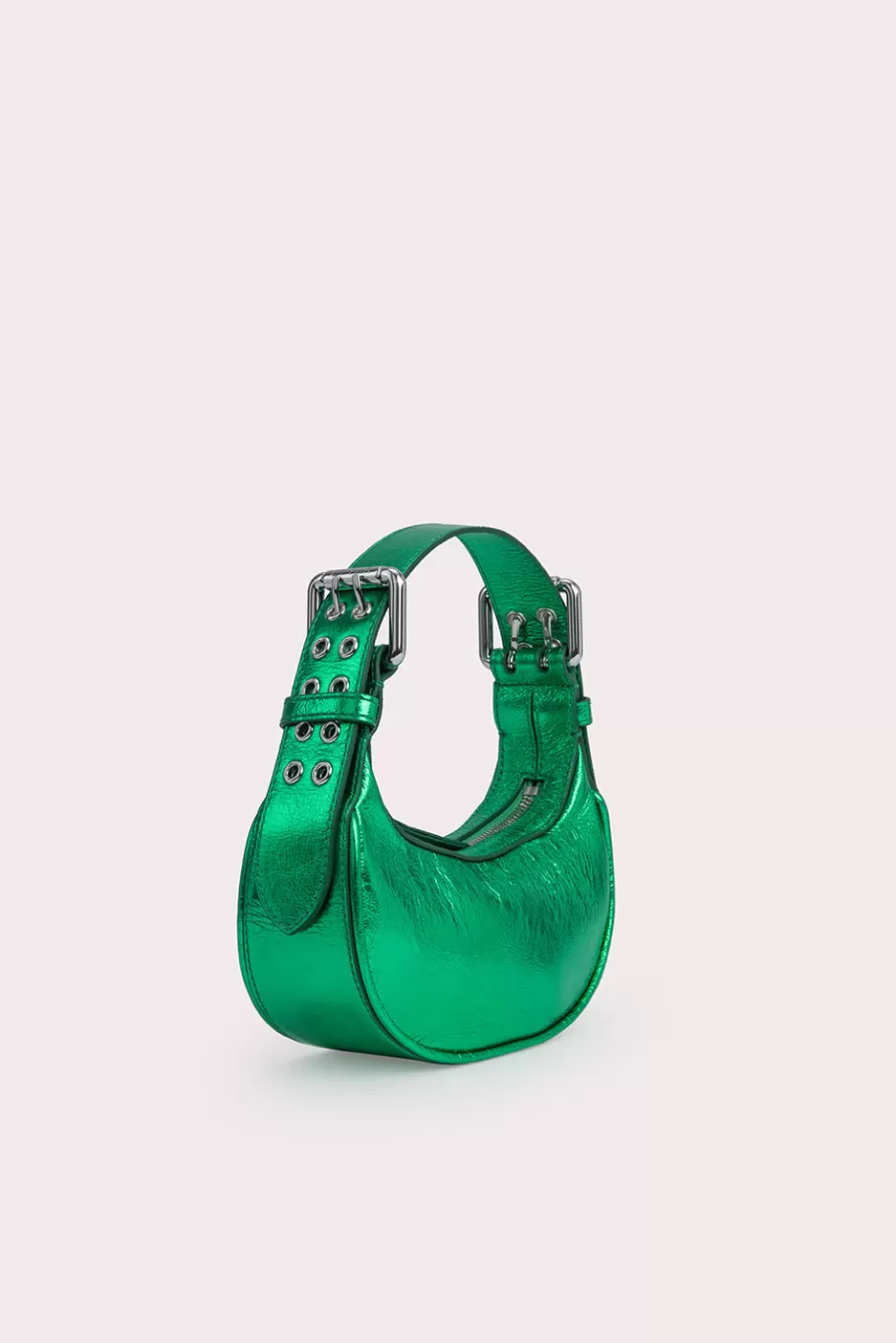 Store Mini Soho Clover Green Metallic Leather Women Bags