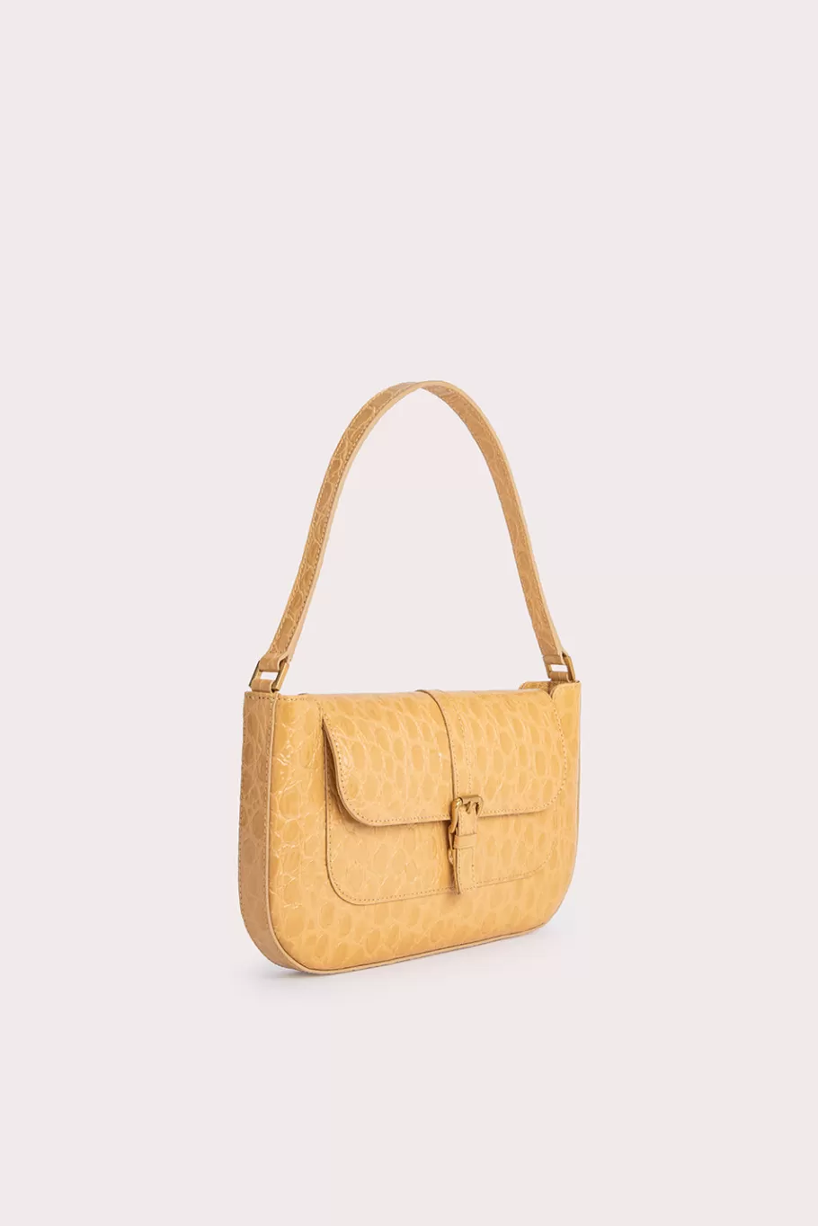 Best Miranda Biscuit Circular Croco Embossed Leather Women Bags