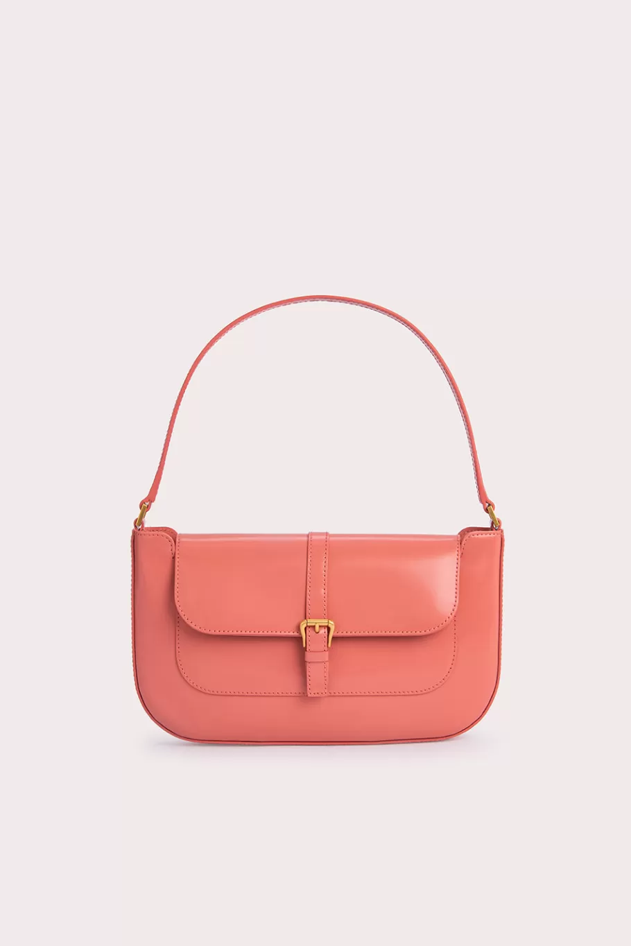 Fashion Miranda Salmon Semi Patent Leather Women Bags