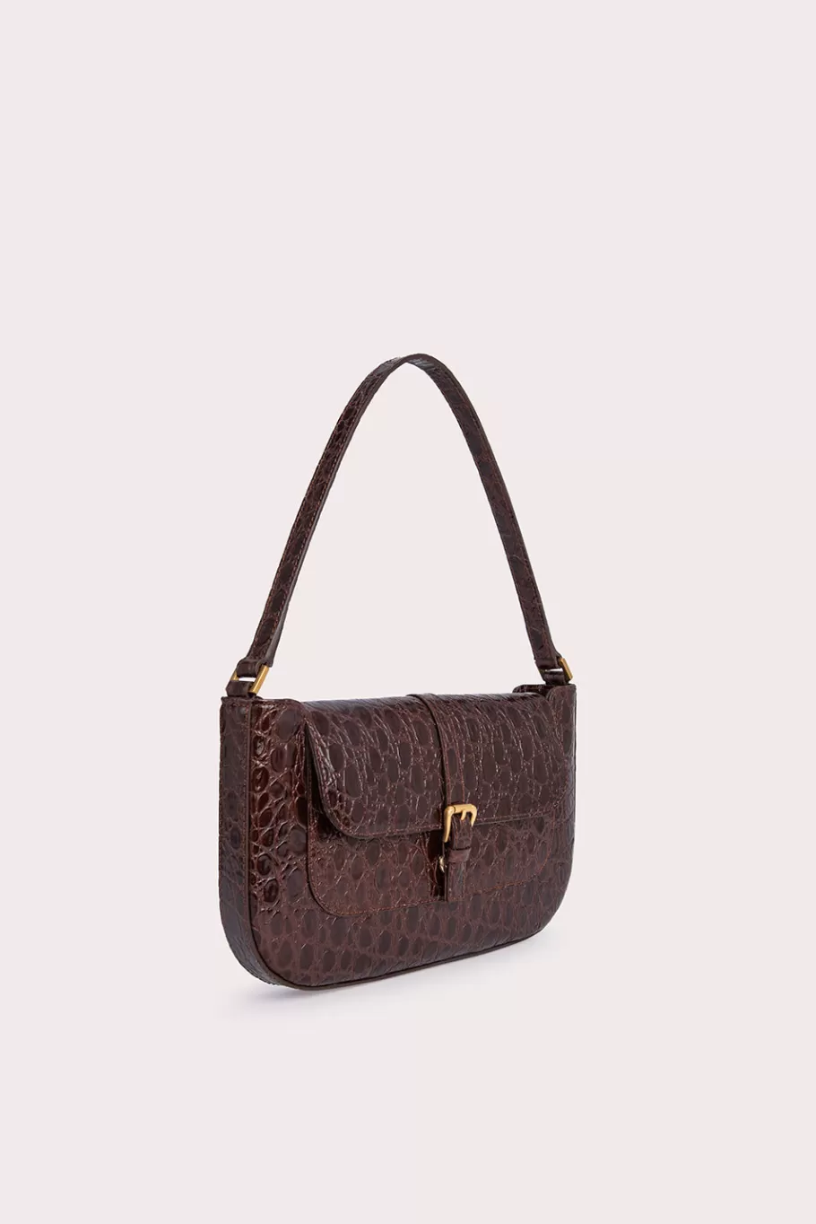 Store Miranda Sequoia Circular Croco Embossed Leather Women Shoulder Bags