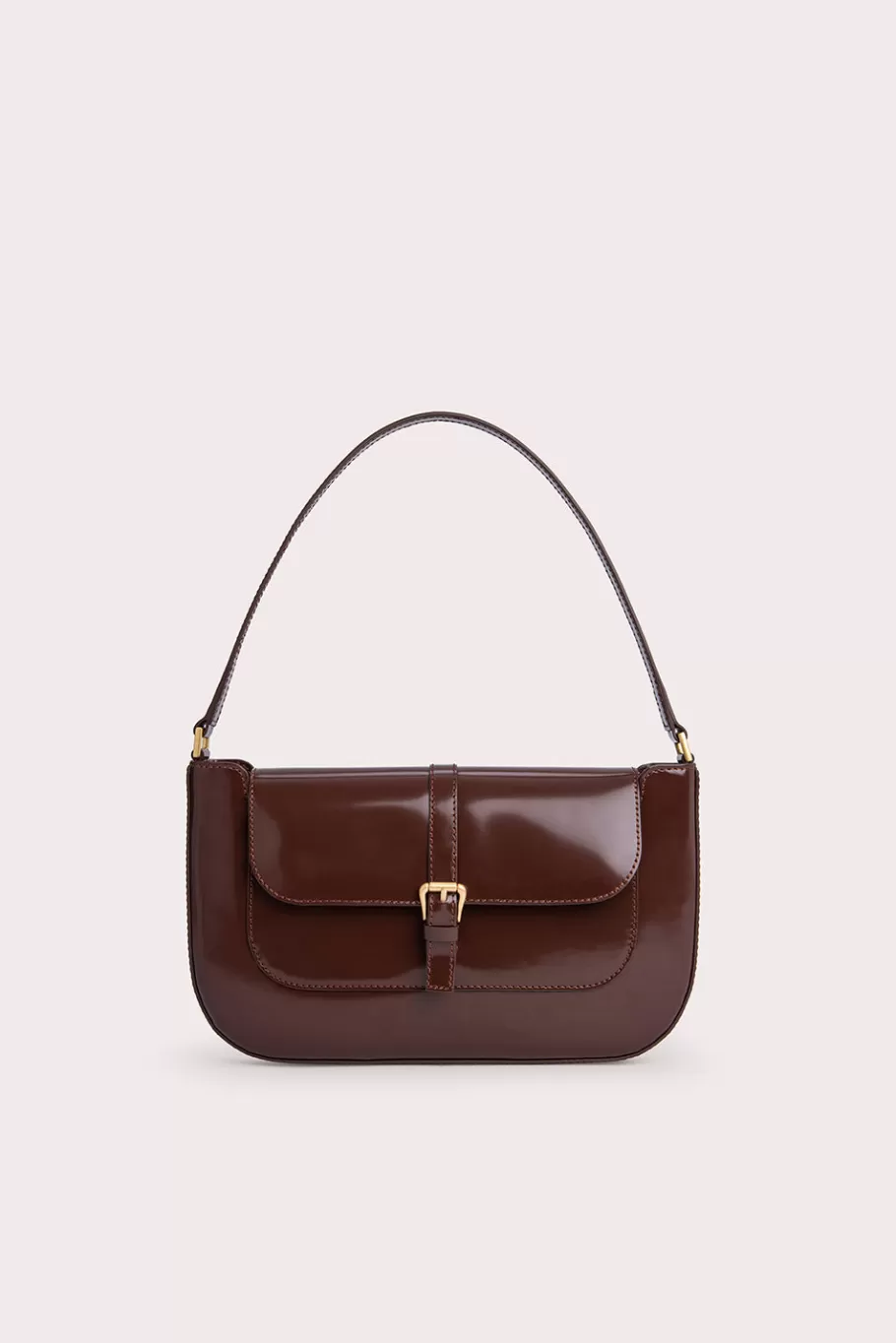 Cheap Miranda Tabac Semi Patent Leather Women Bags