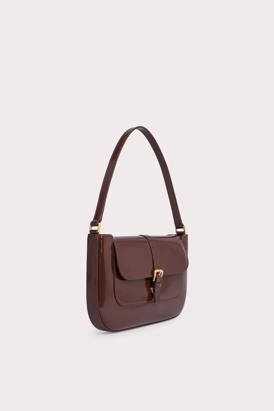 Cheap Miranda Tabac Semi Patent Leather Women Bags