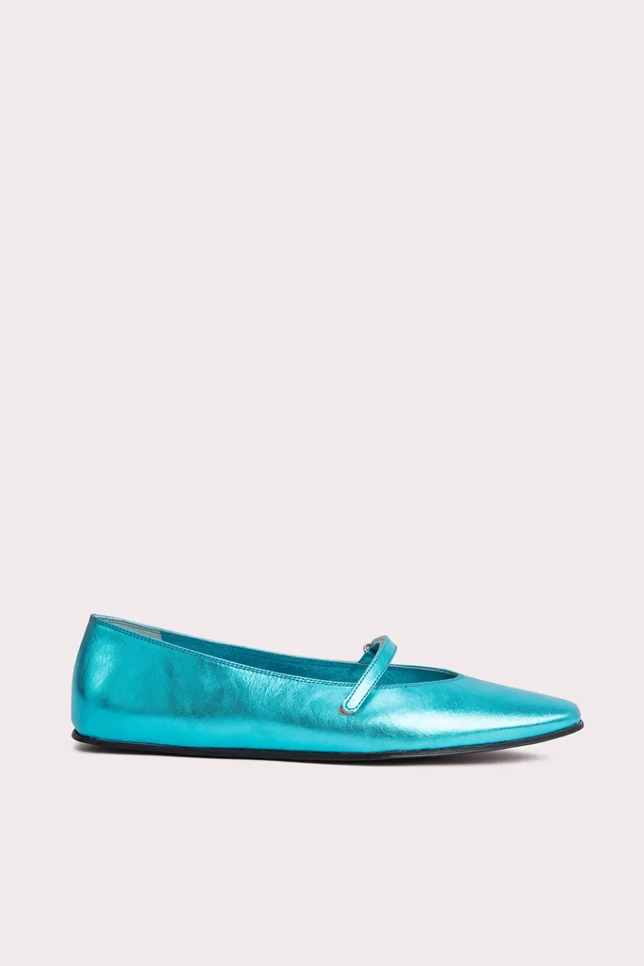 Best Sale Molly Aquamarine Metallic Leather Women Shoes