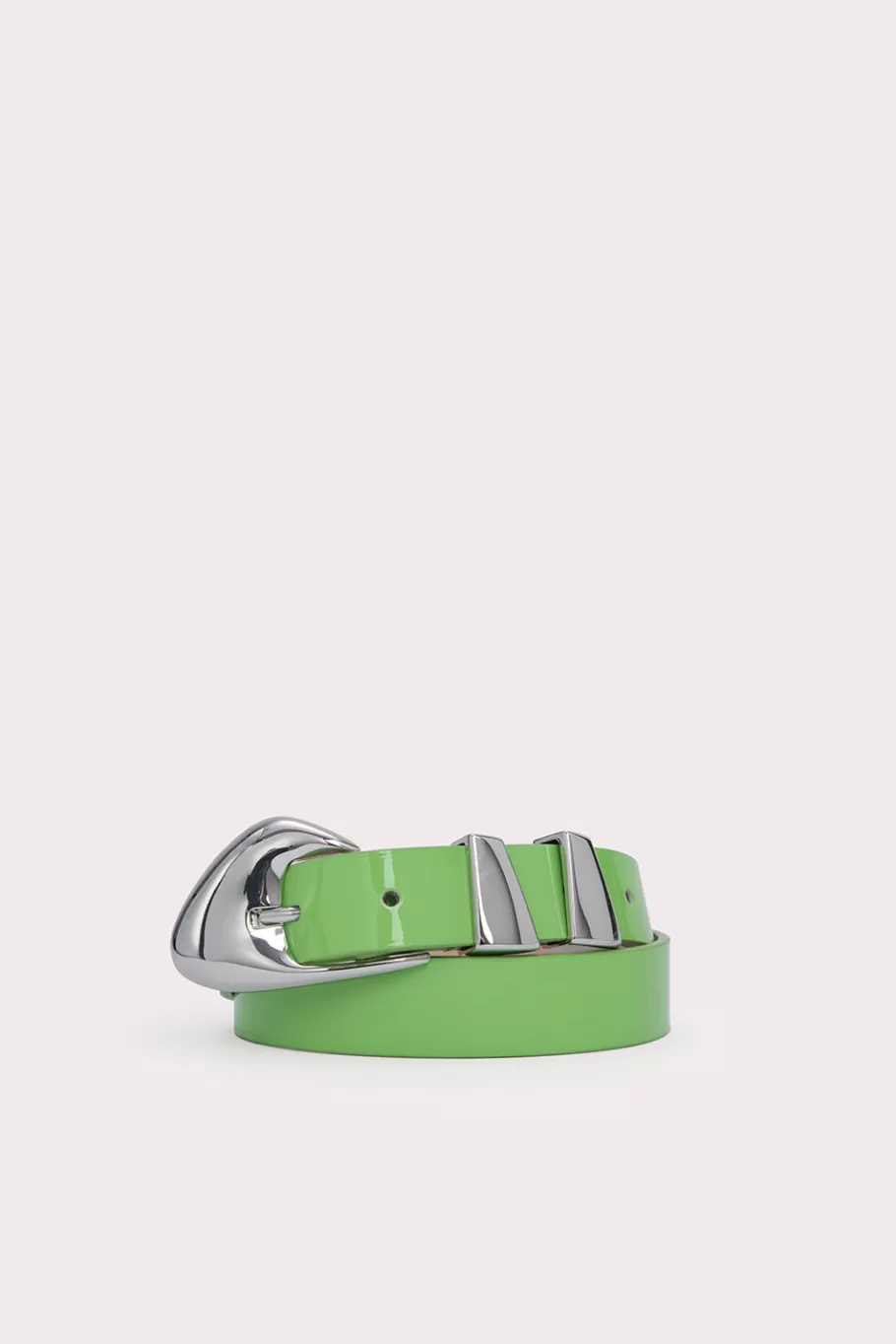 New Moore Fresh Green Patent Leather Women Belts