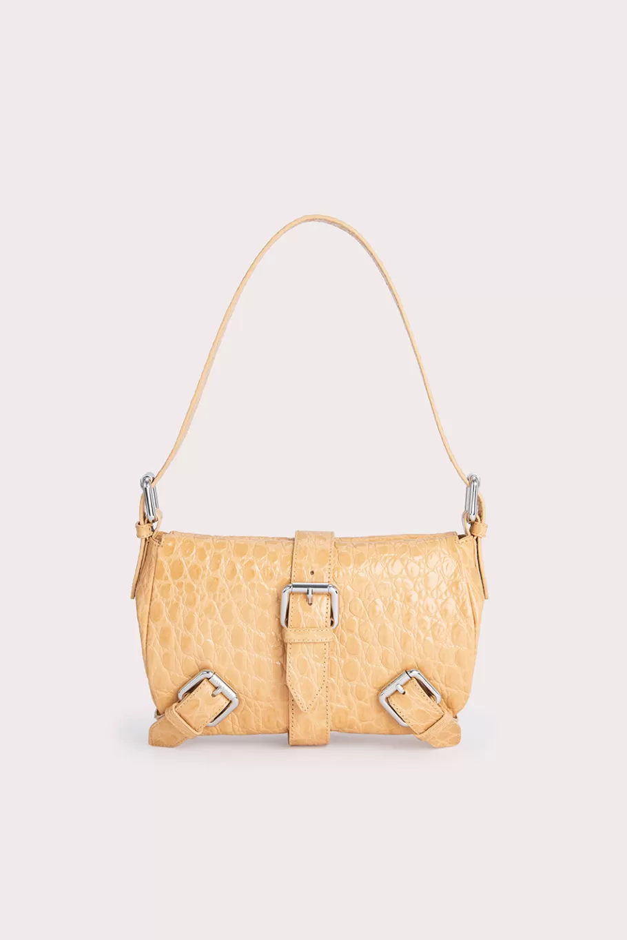 Clearance Murphy Biscuit Circular Croco Embossed Leather Women Bags