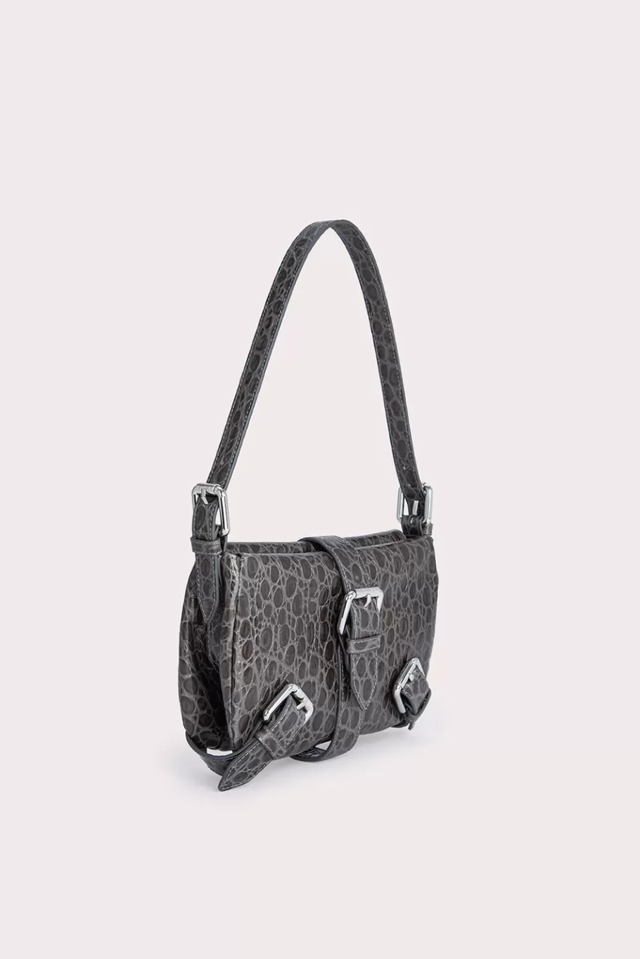 Online Murphy Cement Circular Croco Embossed Leather Women Bags