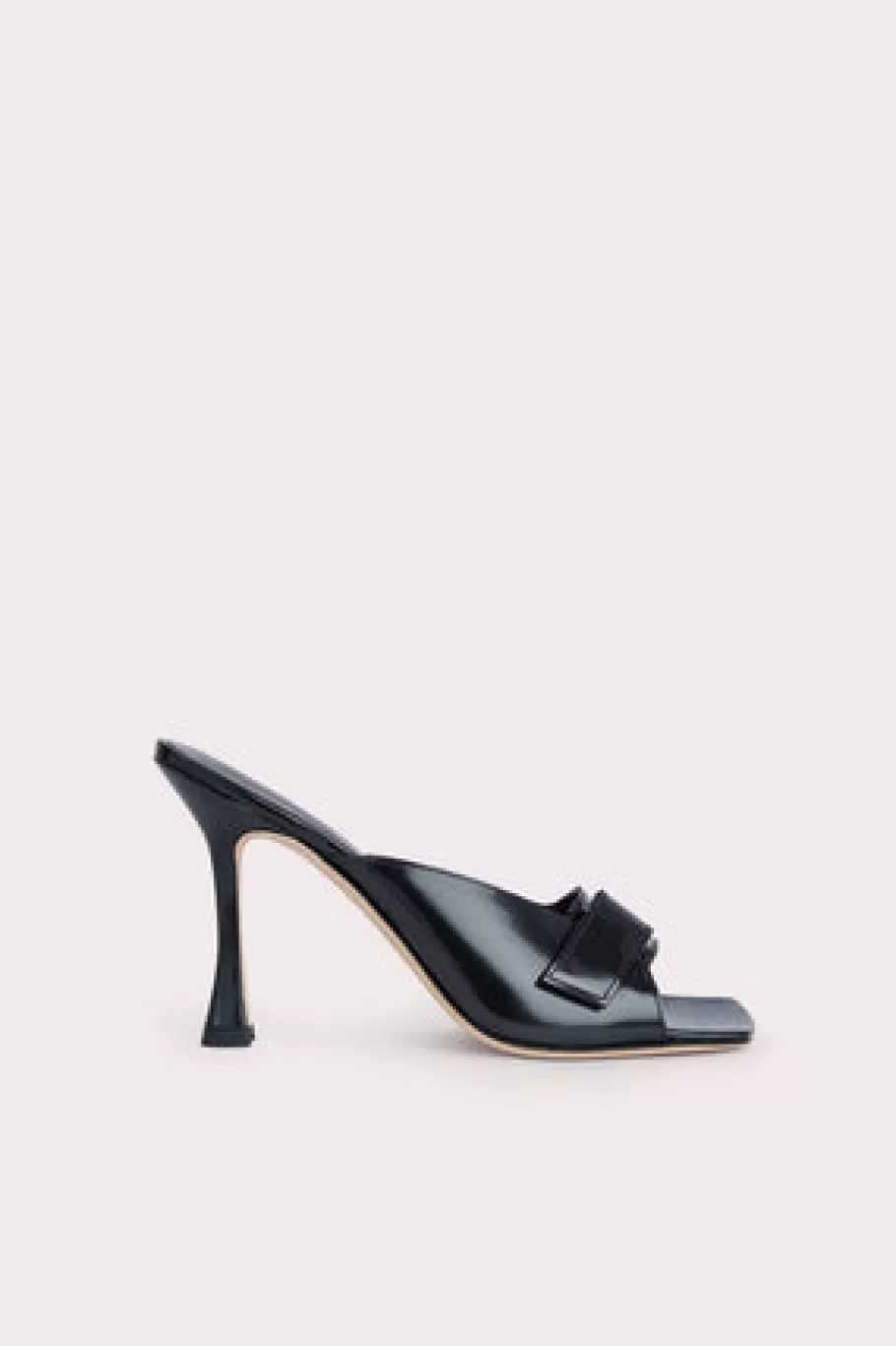 Sale Olivia Black Semi Patent Leather Women Shoes