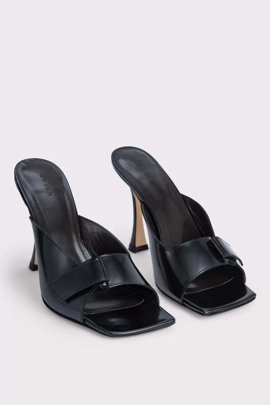 Sale Olivia Black Semi Patent Leather Women Shoes