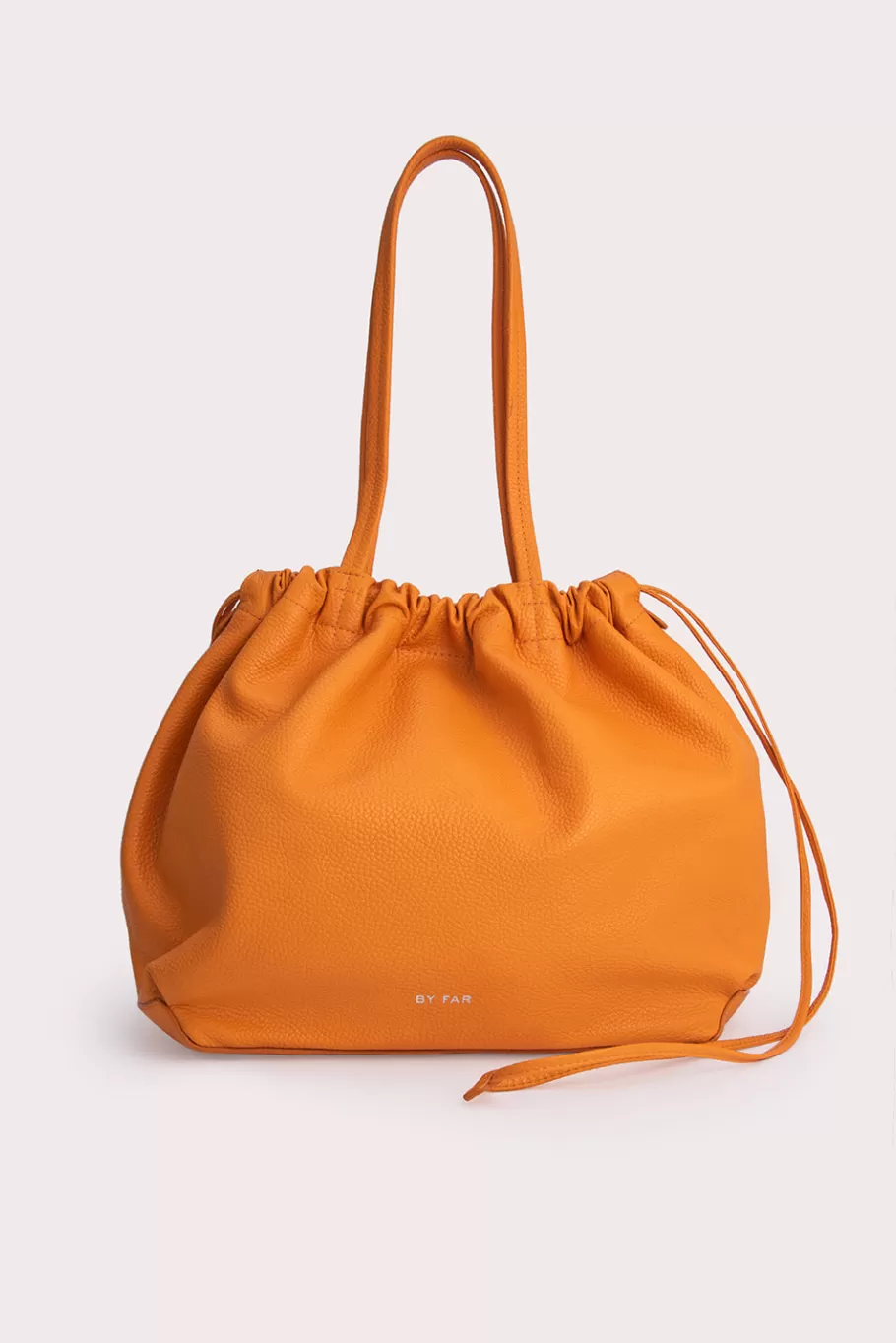 Shop Oslo Orange Flat Grain Leather Women Bags