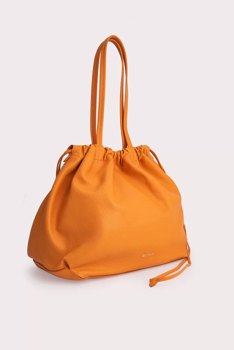 Shop Oslo Orange Flat Grain Leather Women Bags