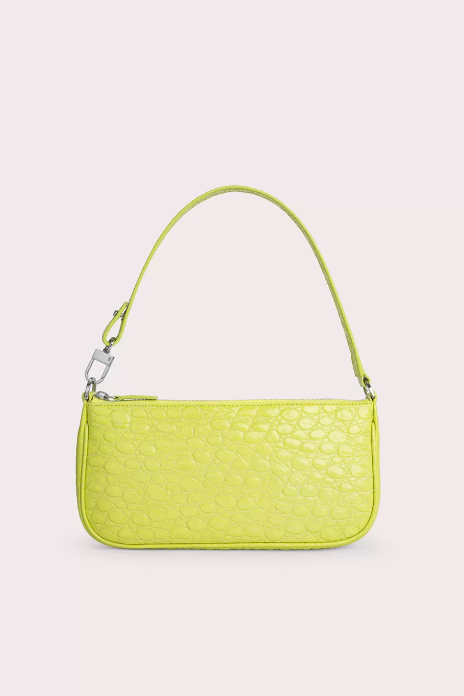 Outlet Rachel Acid Green Circular Croco Embossed Leather Women Bags