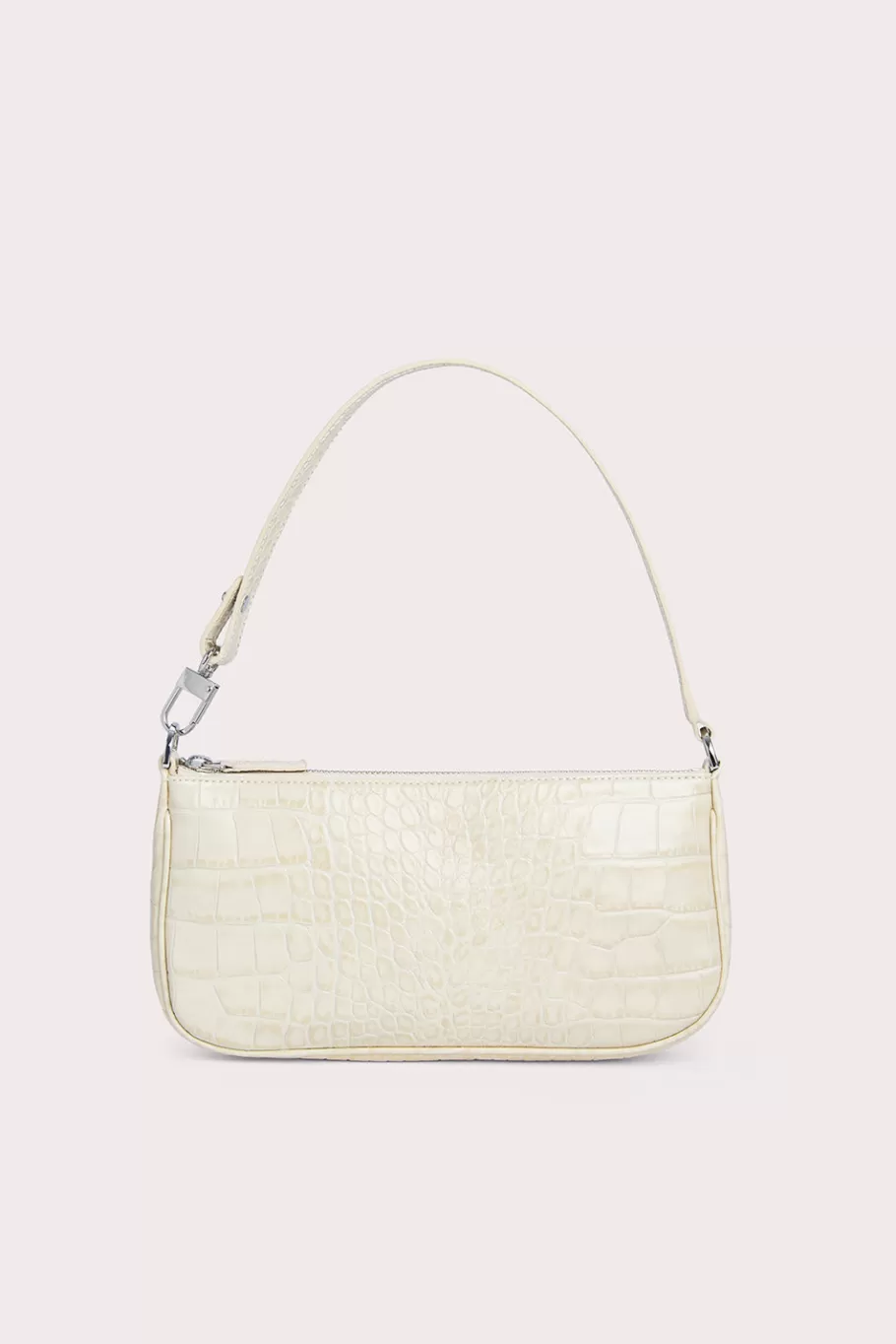 New Rachel Cream Croco Embossed Leather Women Shoulder Bags