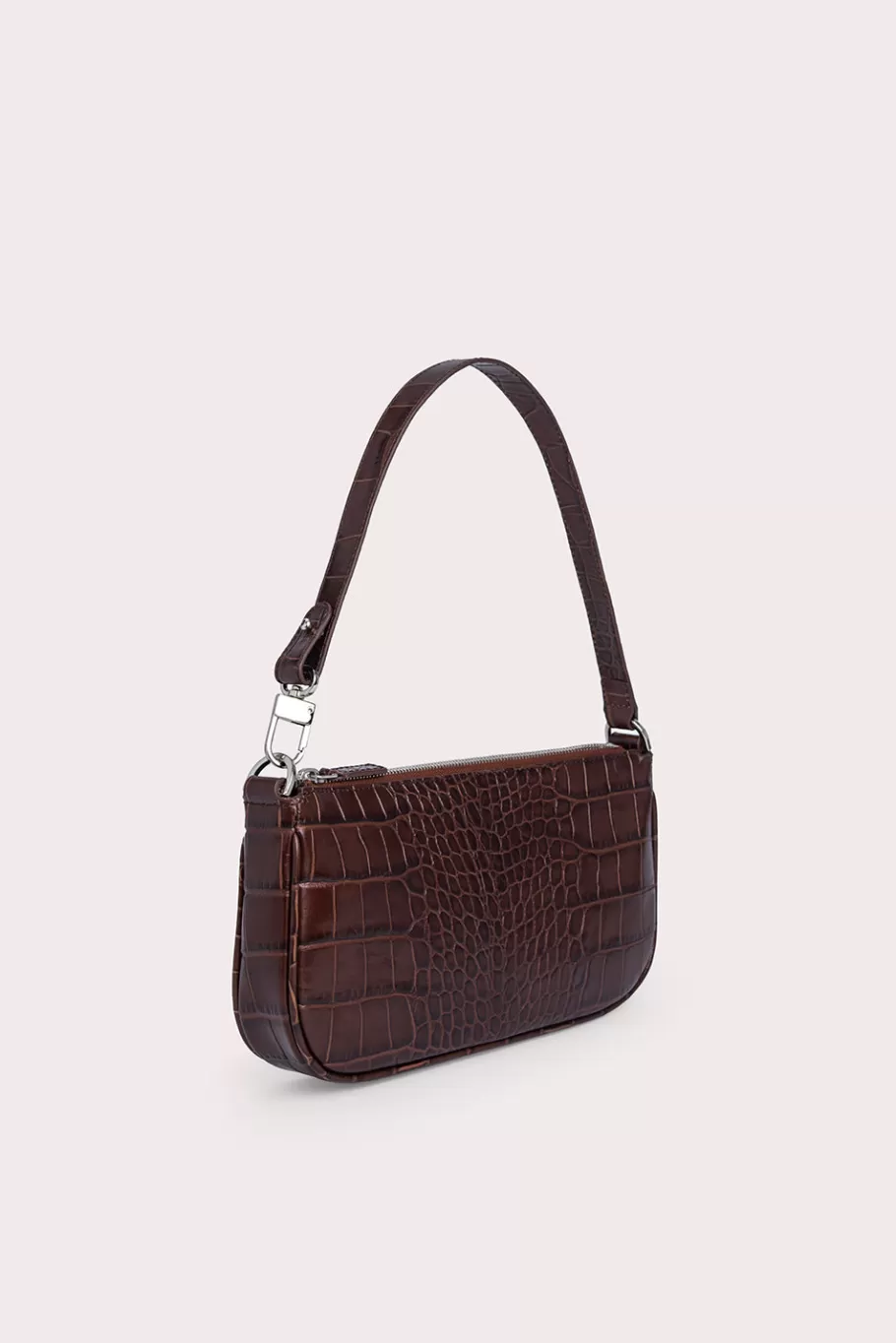 Store Rachel Nutella Croco Embossed Leather Women Shoulder Bags