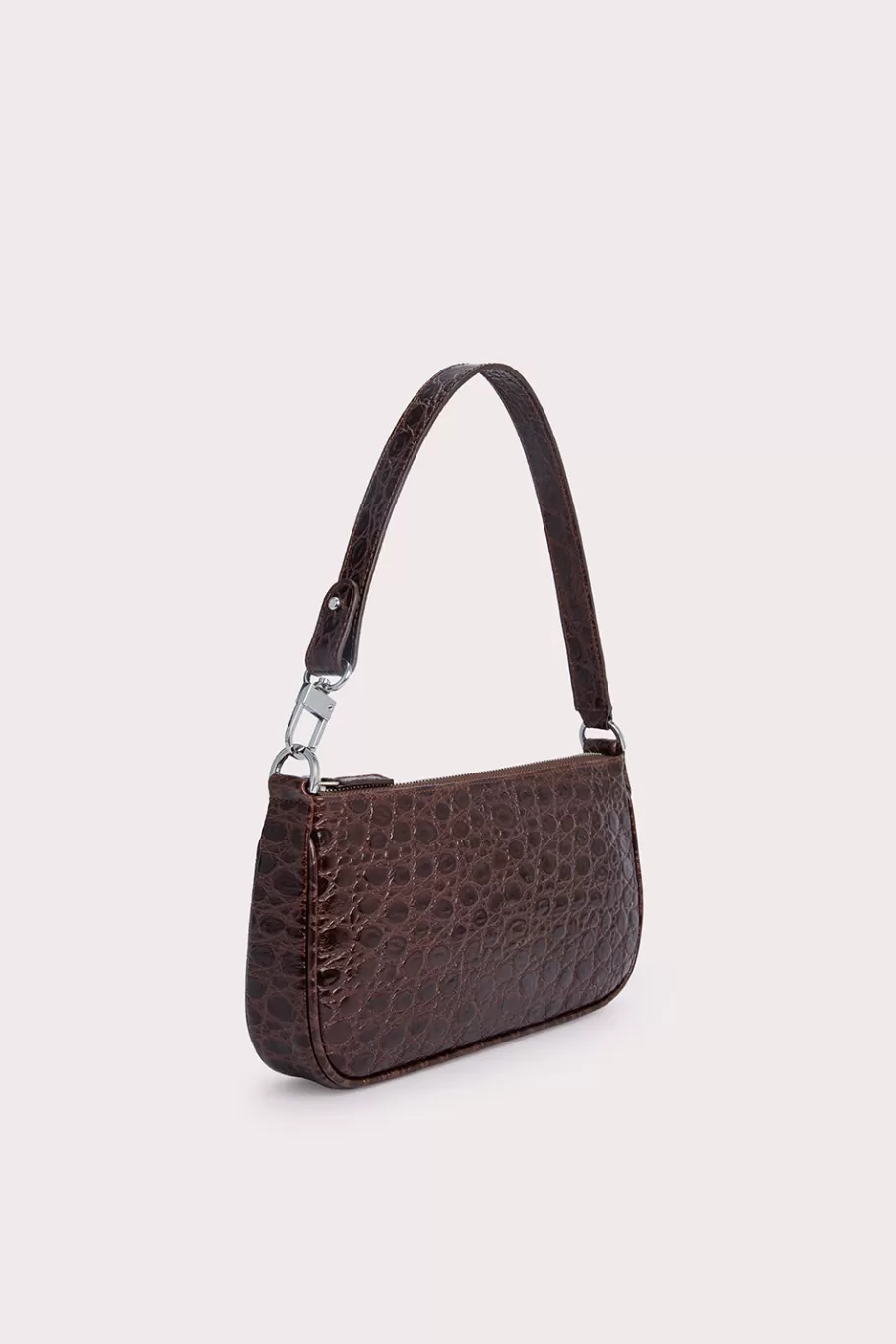 New Rachel Sequoia Circular Croco Embossed Leather Women Shoulder Bags