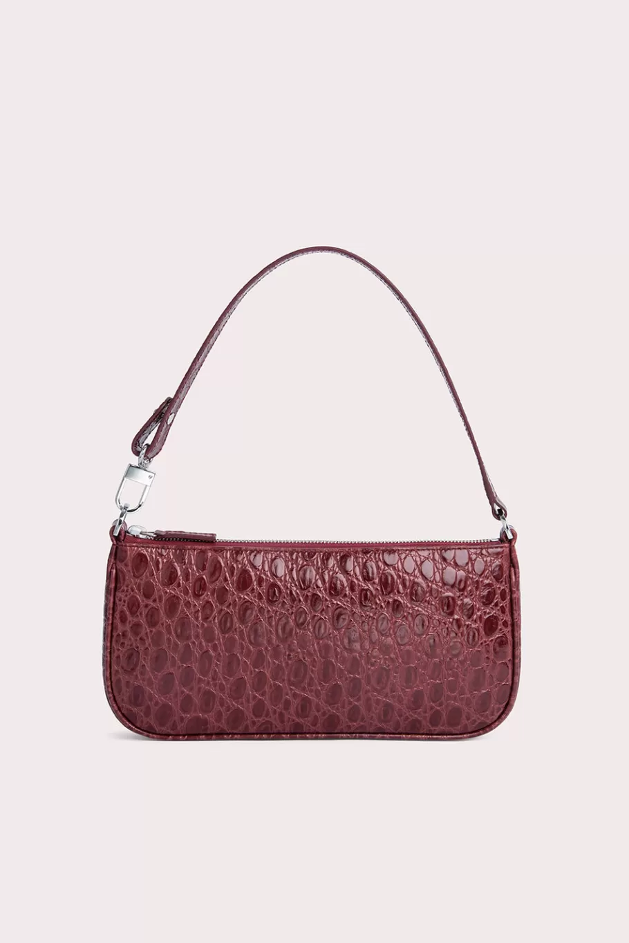 Hot Rachel Wine Circular Croco Embossed Leather Women Bags