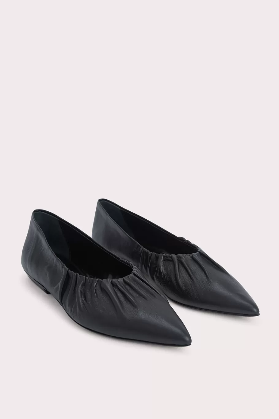 Clearance Regina Black Nappa Leather Women Flats