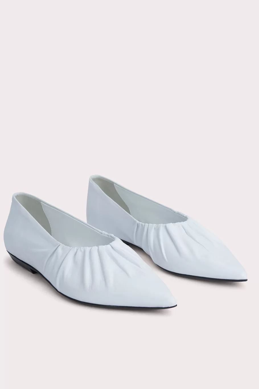 Hot Regina White Nappa Leather Women Flats