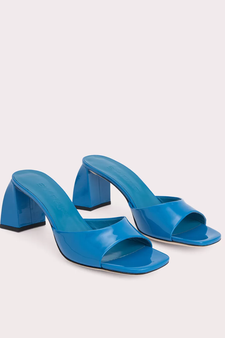 Fashion Romy Cerulean Patent Leather Women Mid Heels