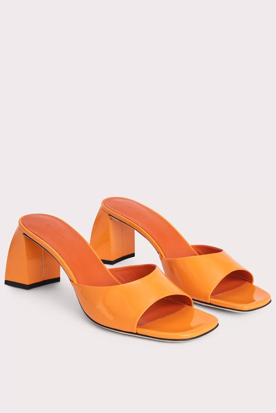 New Romy Orange Patent Leather Women Shoes