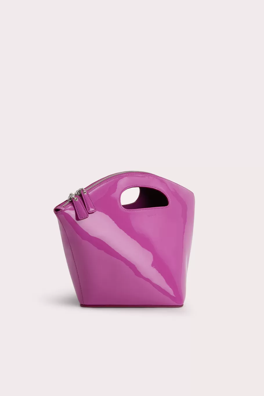 Discount Rubik Fuchsia Patent Leather Women Top Handle Bags