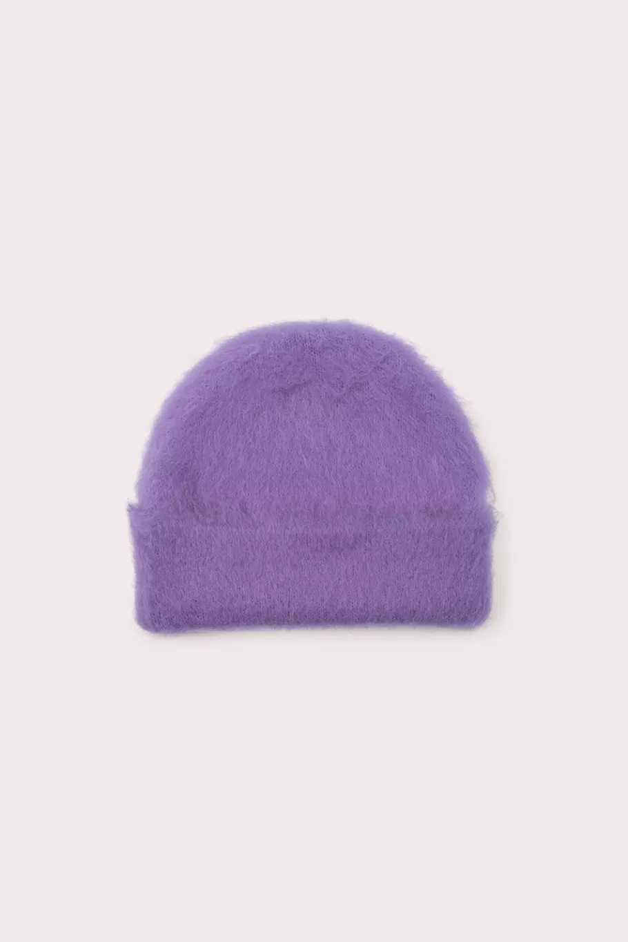 Shop Solid Brushed Hat Lilac Alpaca Women Scarves And Hats