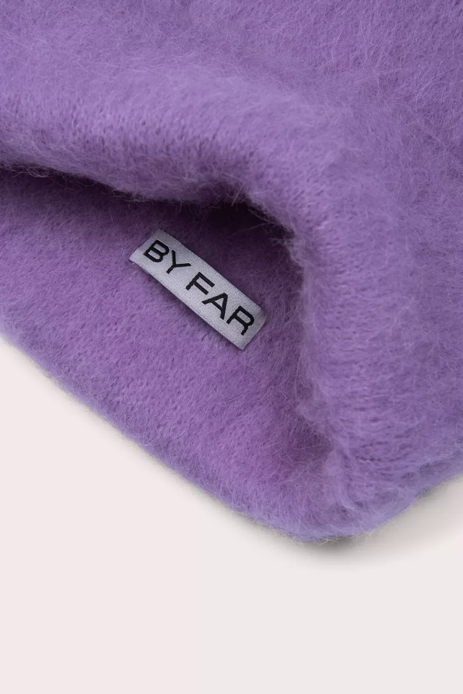 Shop Solid Brushed Hat Lilac Alpaca Women Scarves And Hats