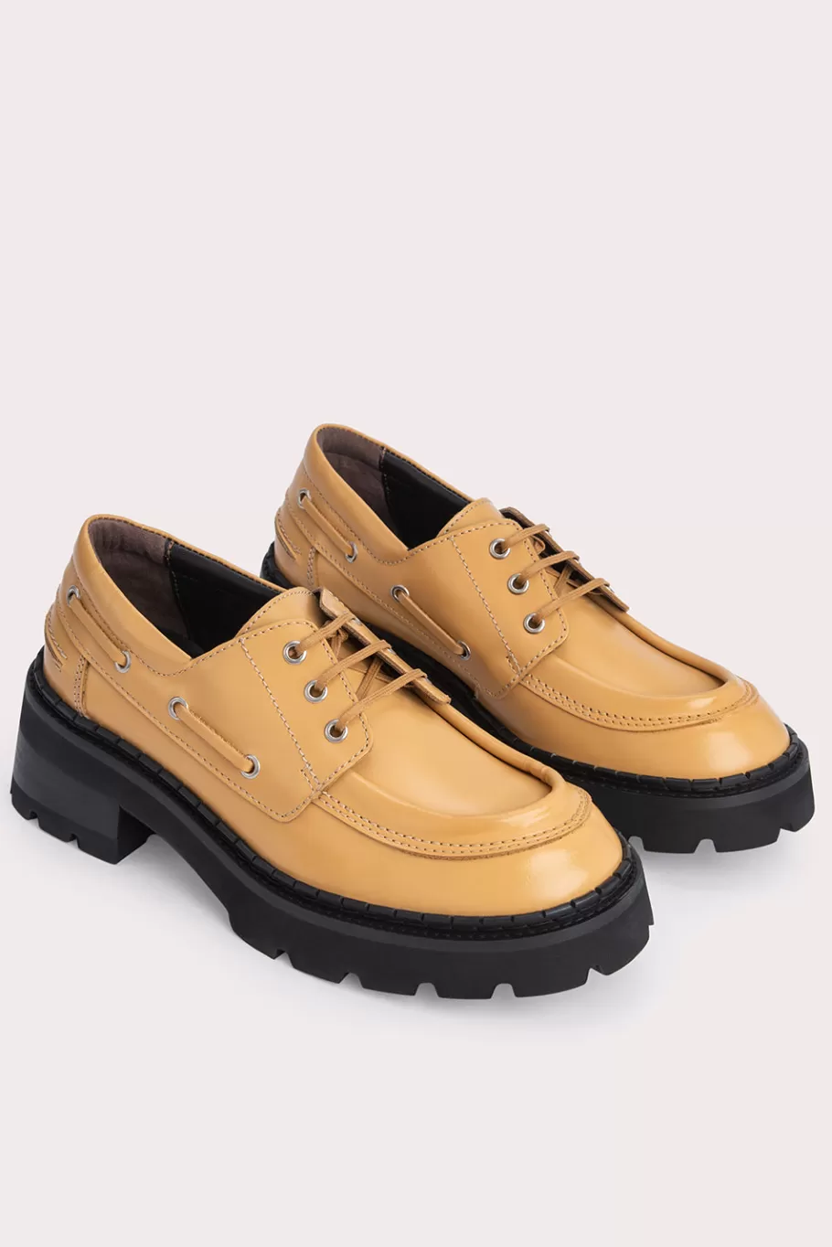 Online Stanley Biscuit Semi Patent Leather Women Shoes