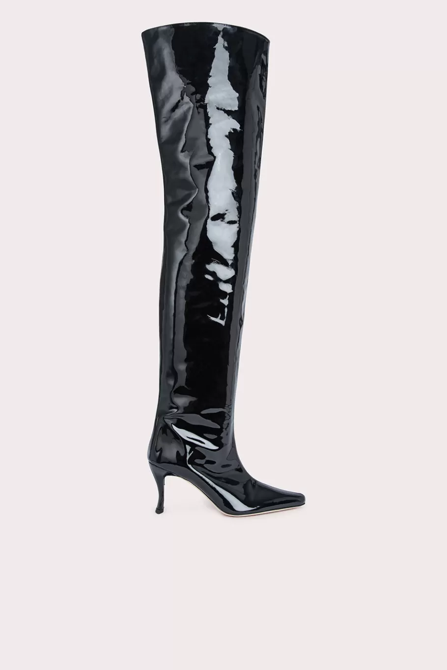 Store Stevie 99 Black Patent Leather Women High Heel Boots