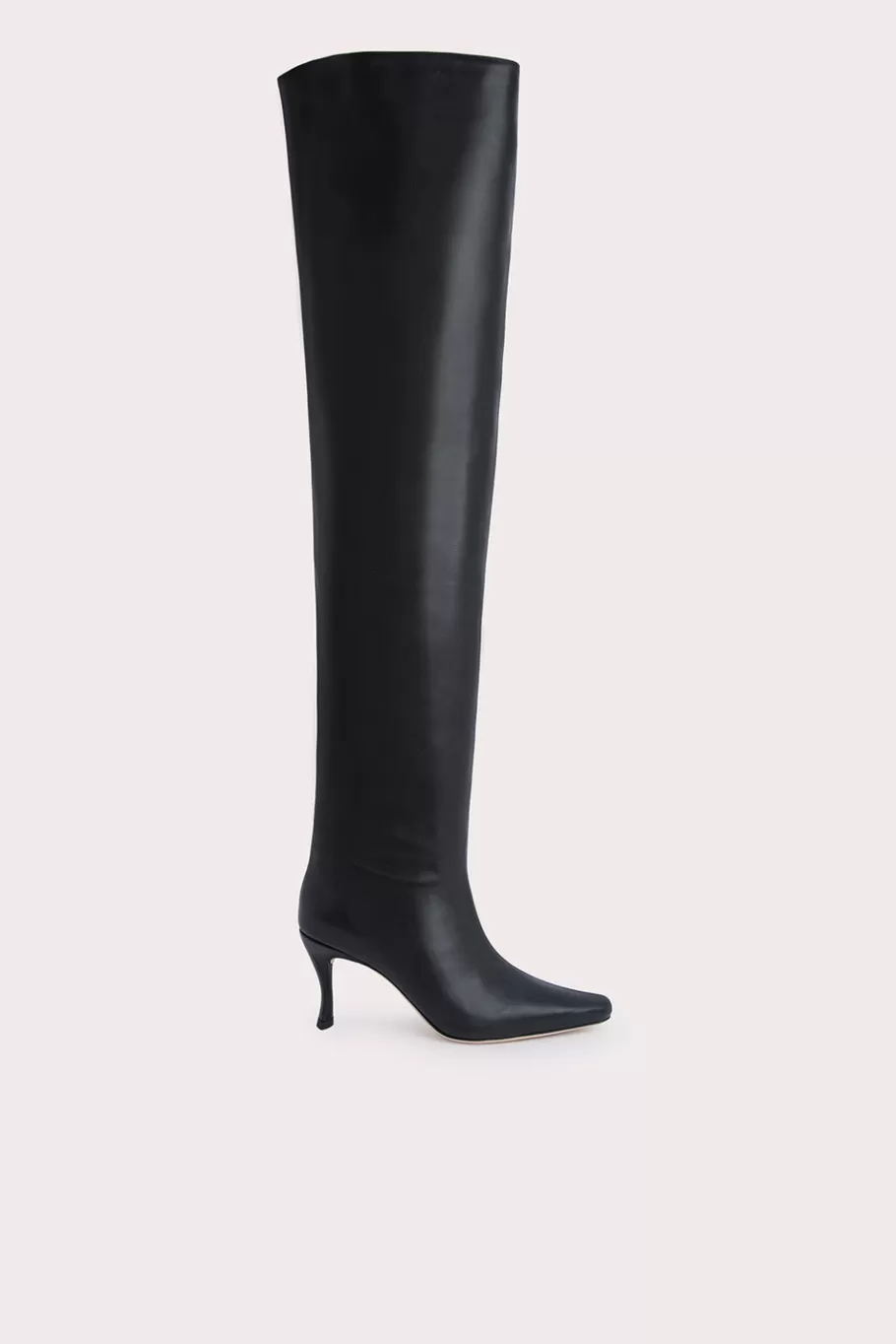 Online Stevie 99 Black Smooth Calf Leather Women High Heel Boots