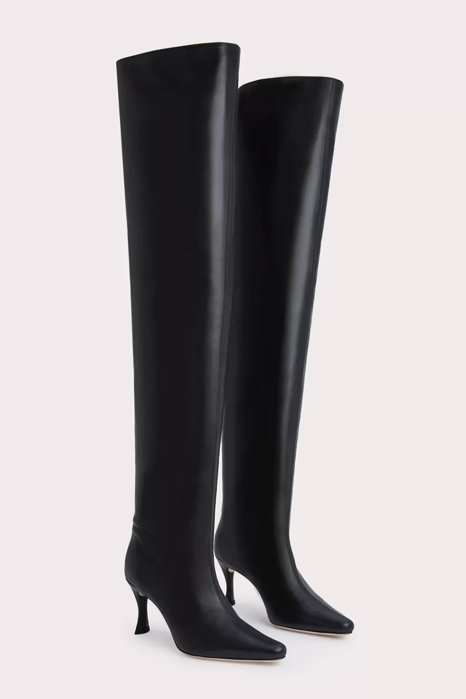 Online Stevie 99 Black Smooth Calf Leather Women High Heel Boots