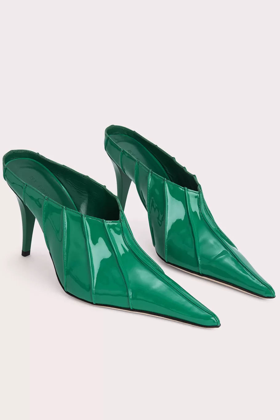 Cheap Trish Clover Green Patent Leather Women Shoes