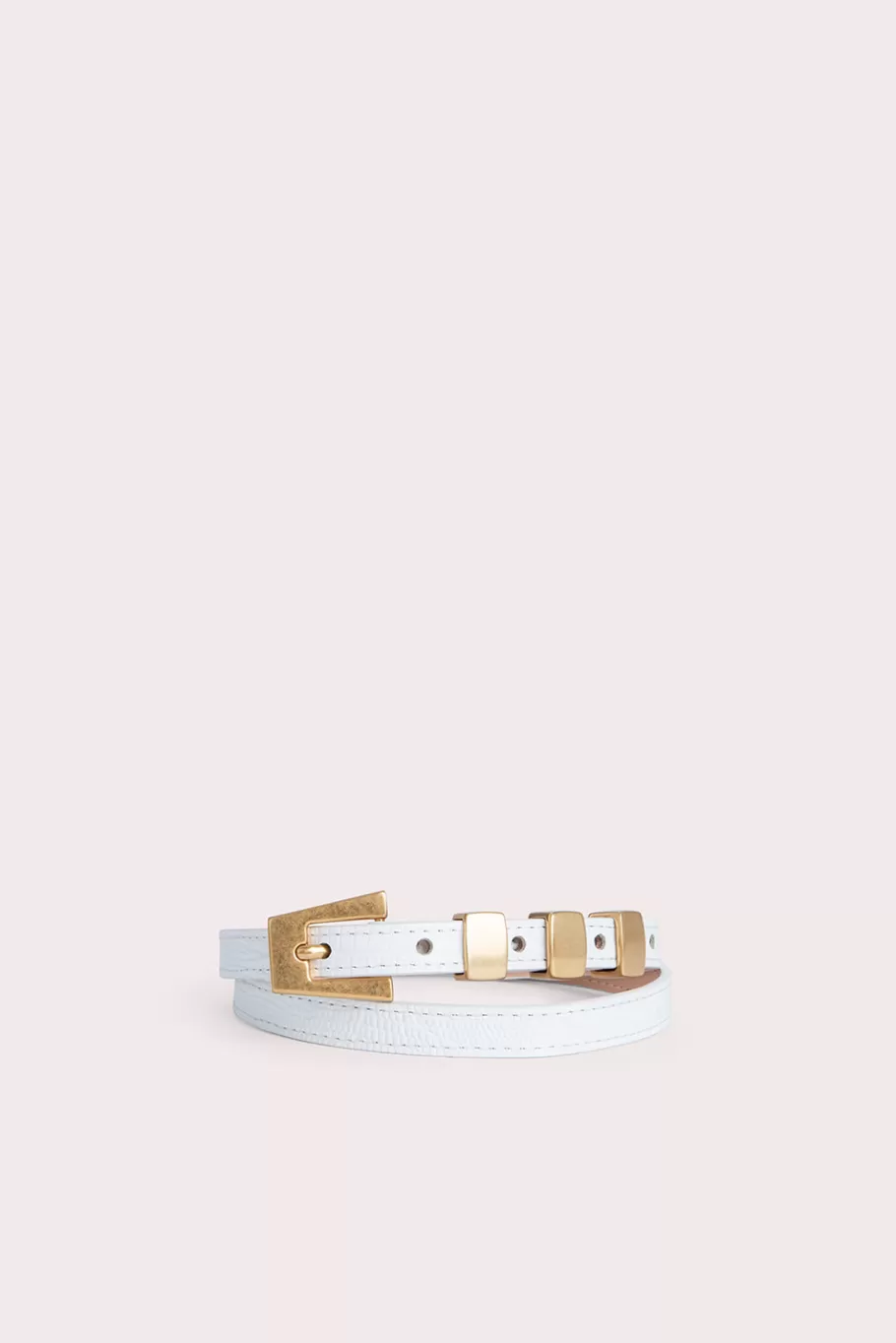 Hot Vic White Lizard Embossed Leather Women Belts