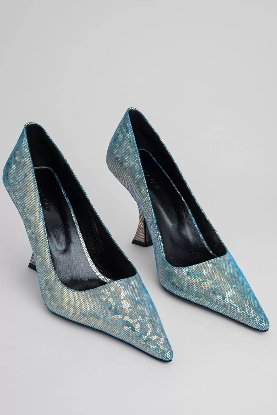 Sale Viva Disco Blue Hologram Leather Women Shoes