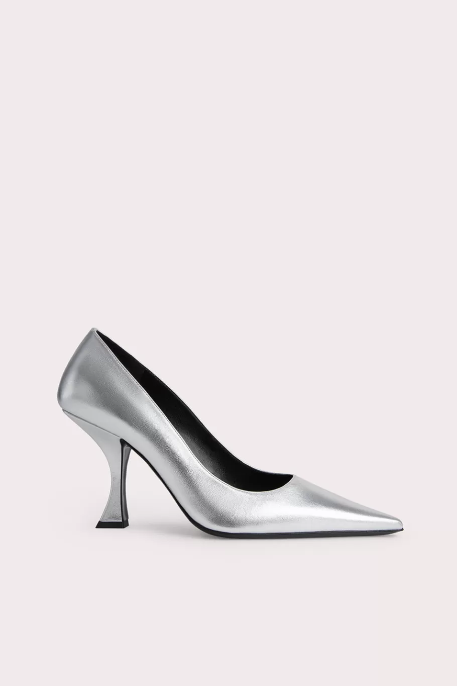 Best Viva Silver Metallic Leather Women High Heels