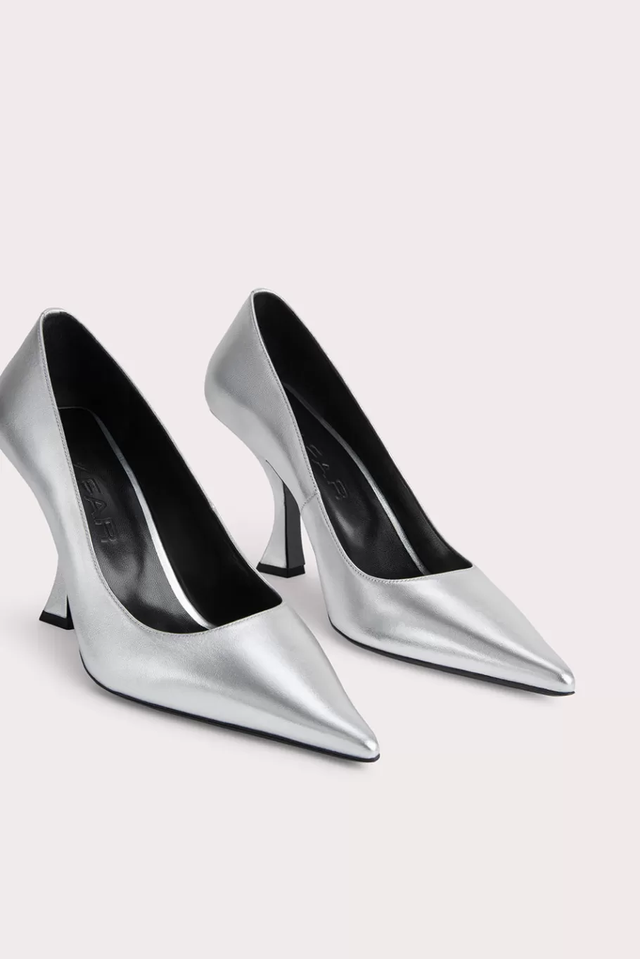 Best Viva Silver Metallic Leather Women High Heels