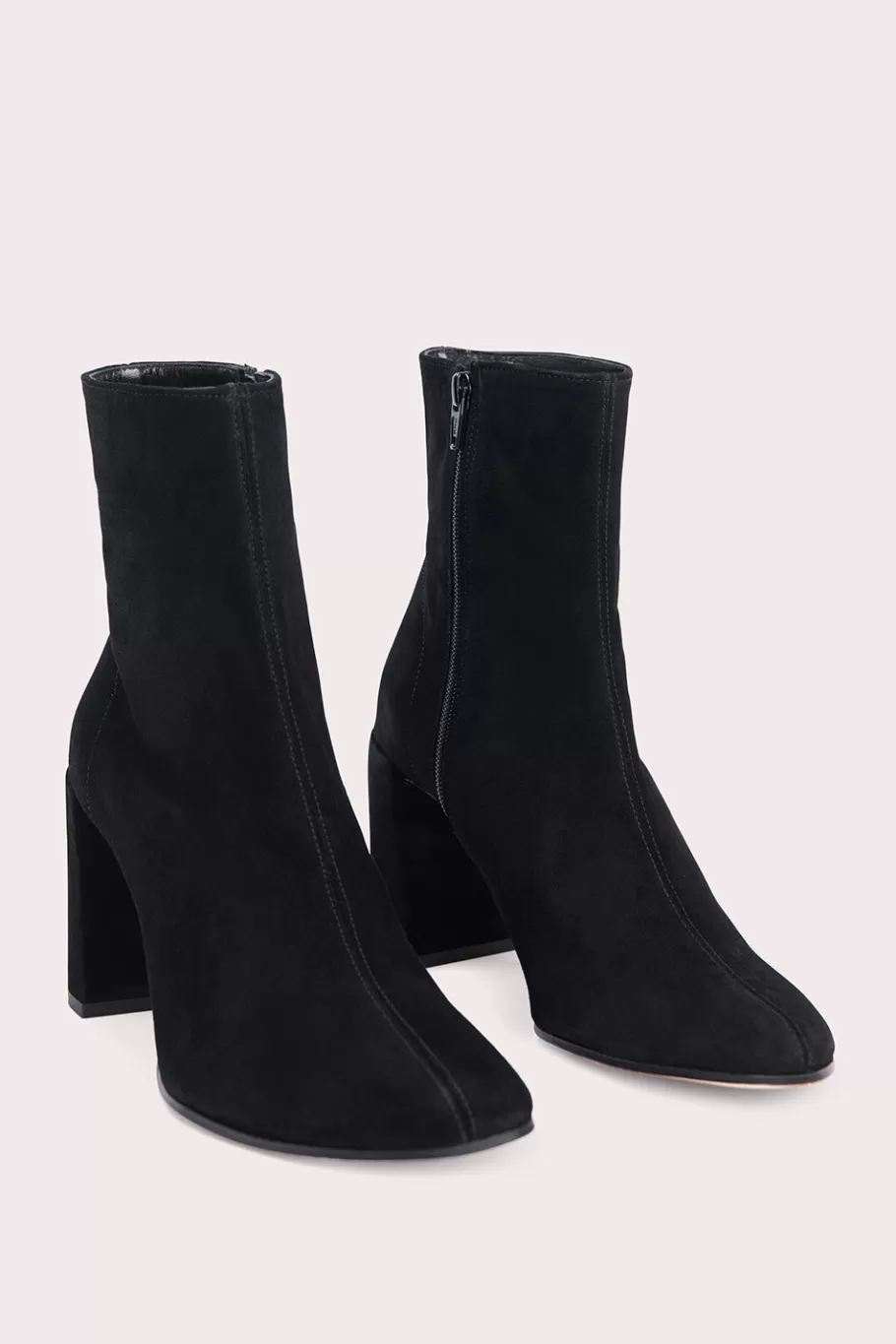 New Vlada Black Suede Leather Women Ankle Boots