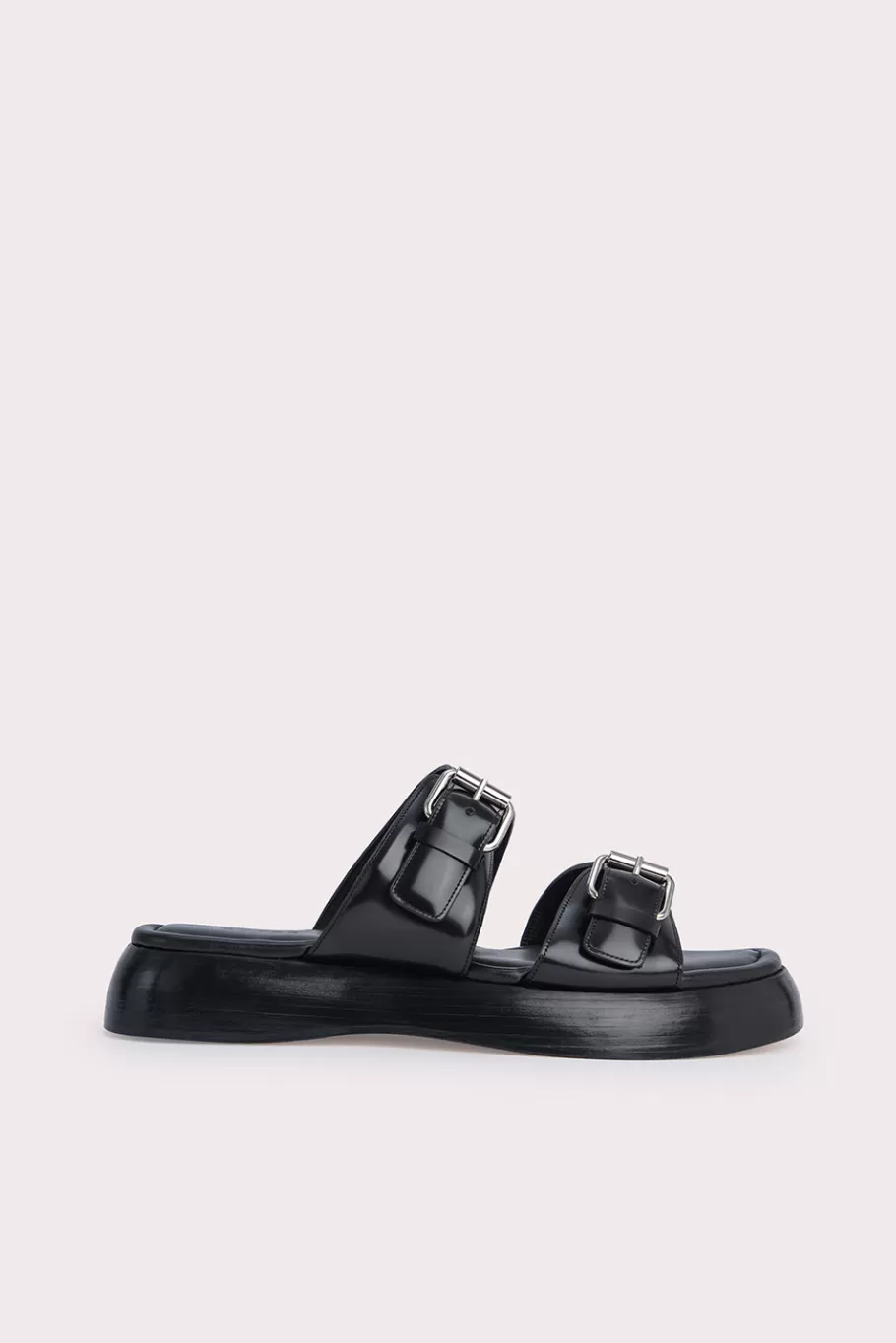 Online Wyatt Black Semi Patent And Nappa Leather Women Shoes