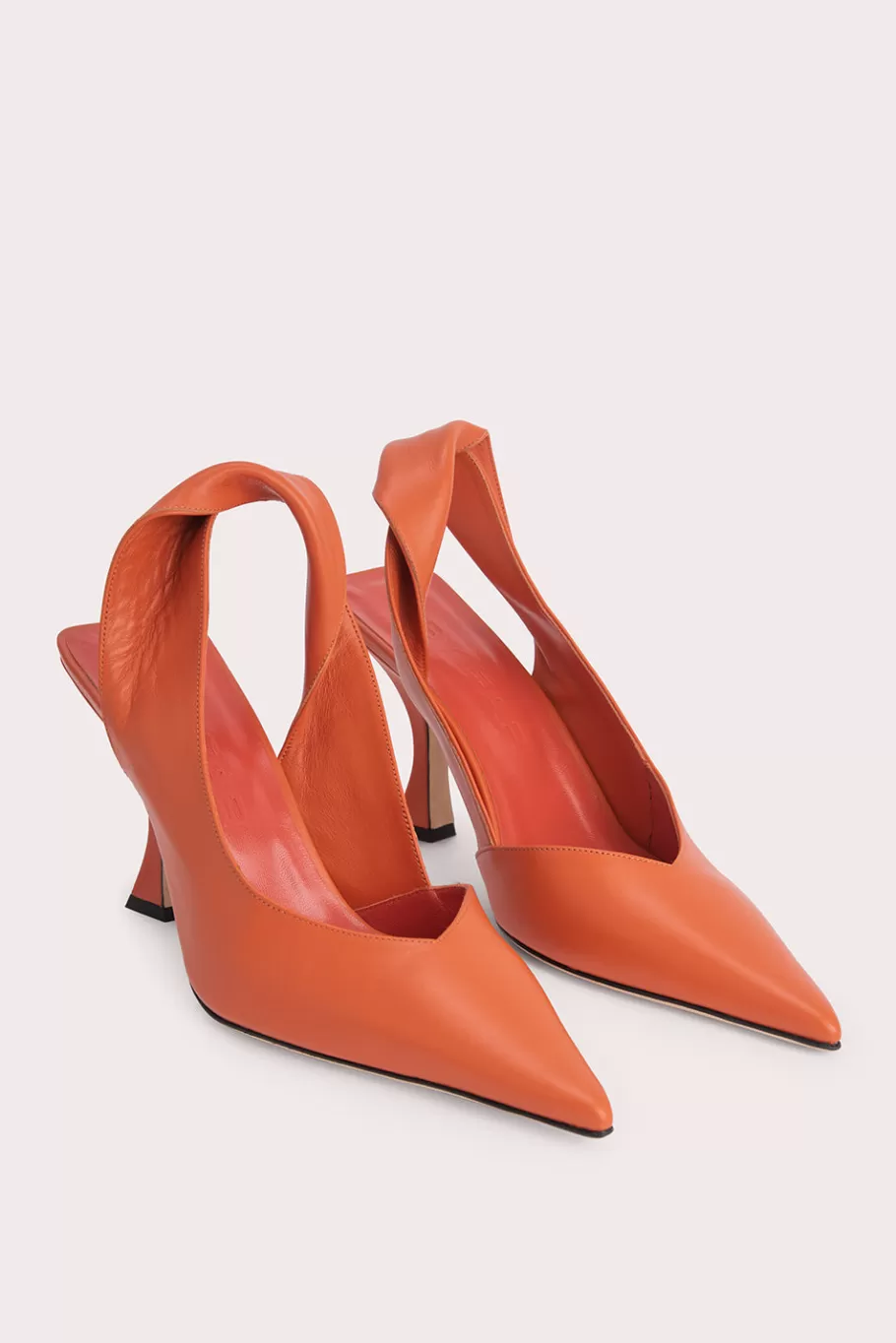 Shop Yasha Burnt Orange Nappa Leather Women High Heels