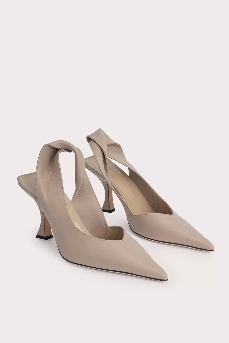 Best Yasha Taupe Nappa Leather Women High Heels